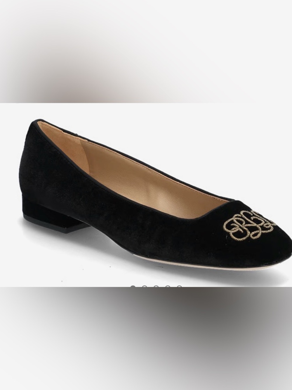 Ralph Lauren Logo Velvet flats